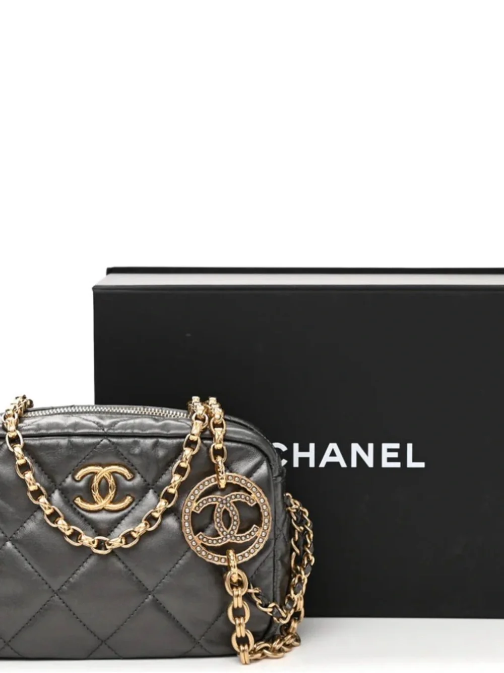 Chanel Métiers d’Art CC Jewel Mini Camera Bag – Rothenium (Grey) Color Lambskin - Picture 2 of 16